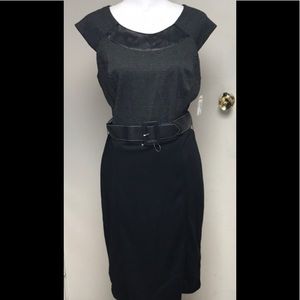 NWT faux wool and leather dress! So cute!!